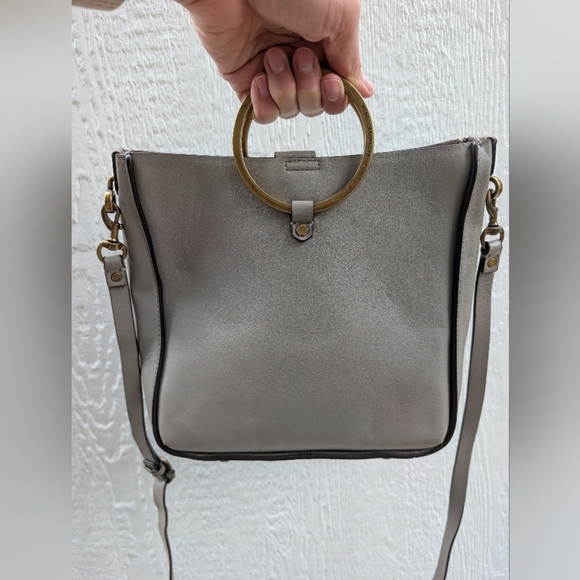 Rebecca Minkoff Gray Handbag with Gold Accent - Picture 5 of 8